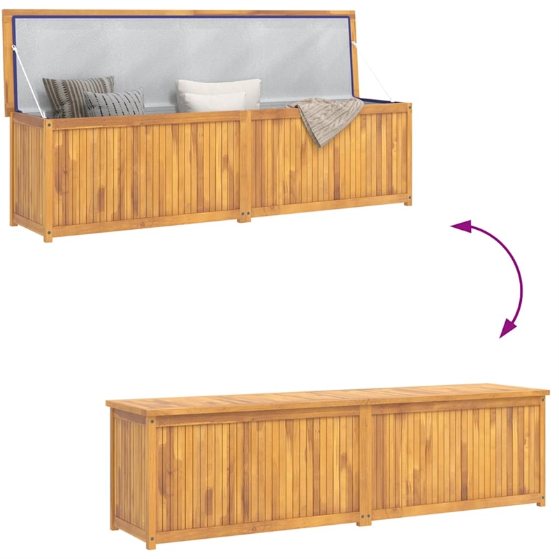vidaXL Solid Teak Wood Garden Box in Natural