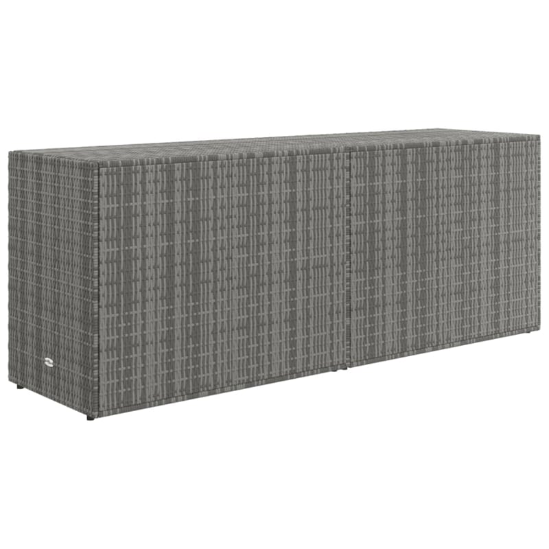 vidaXL Medium PE Rattan  Garden Storage Cabinet in Grey