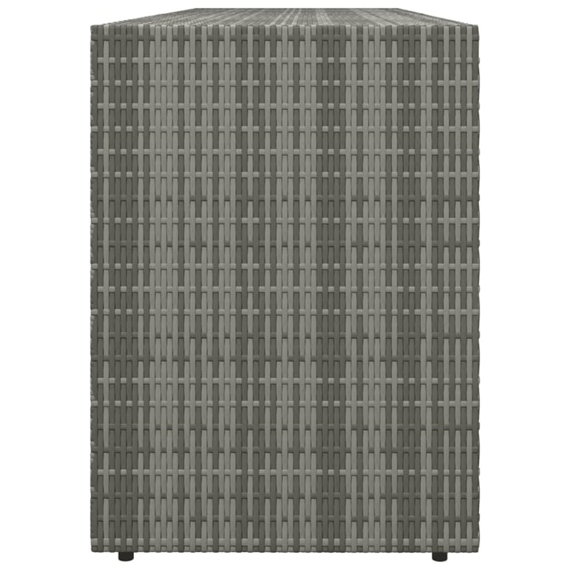 vidaXL Medium PE Rattan  Garden Storage Cabinet in Grey