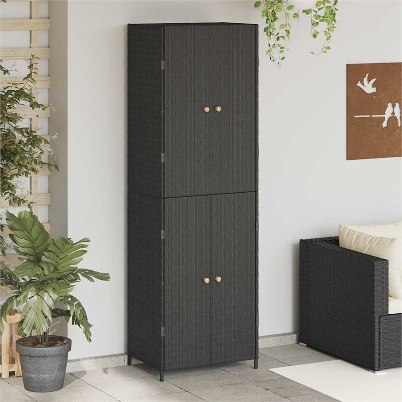 vidaXL Garden Storage Cabinet in Black