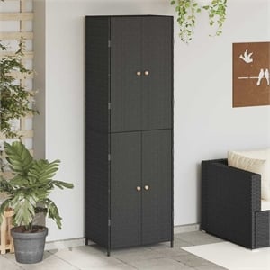 vidaXL Garden Storage Cabinet in Black