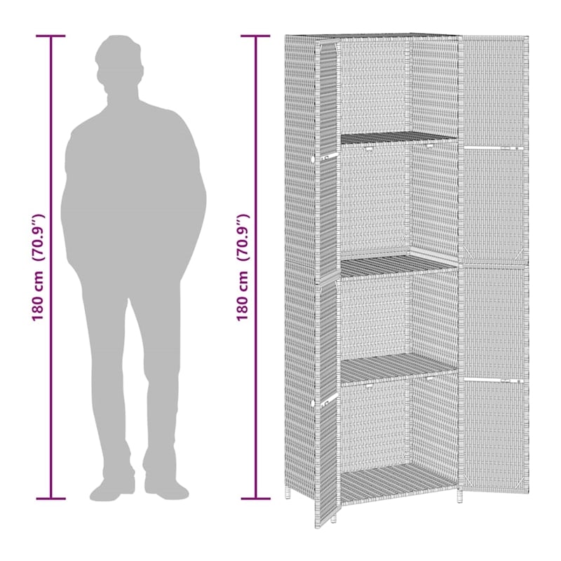 vidaXL Garden Storage Cabinet in Gray