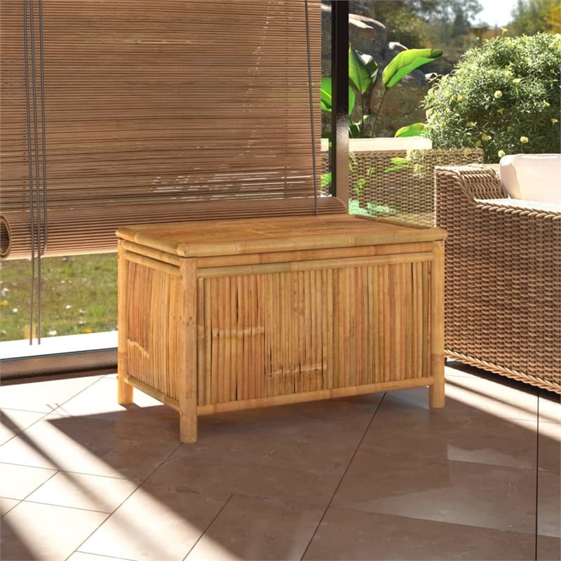 vidaXL Bamboo Polyethylene Garden Storagein Natural