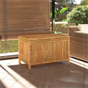 vidaXL Bamboo Polyethylene Garden Storagein Natural