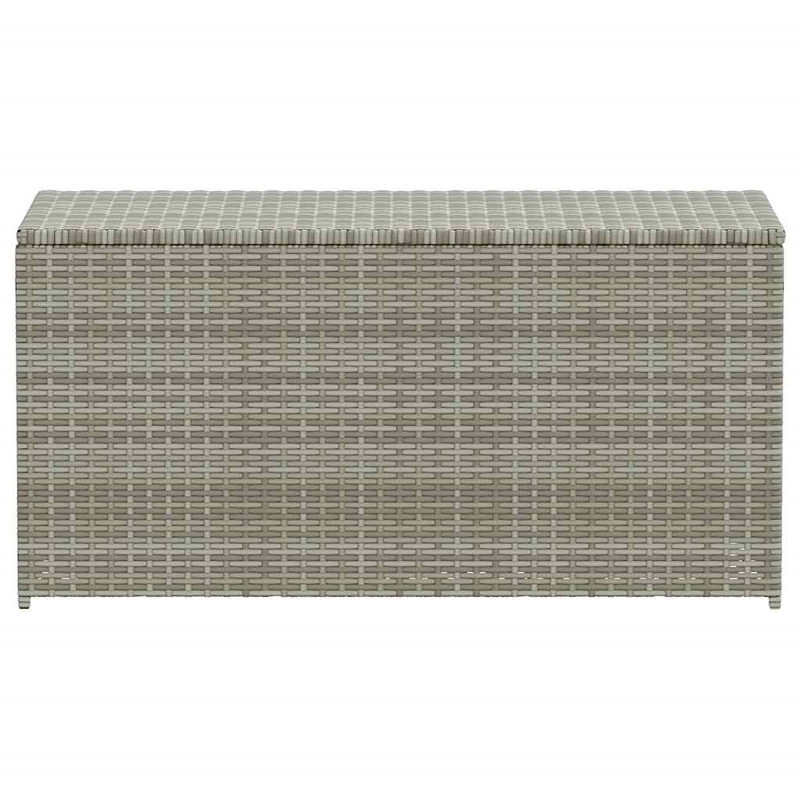 vidaXL Patio Storage Box Poly Rattan in Gray