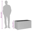 vidaXL Patio Storage Box Poly Rattan in Gray
