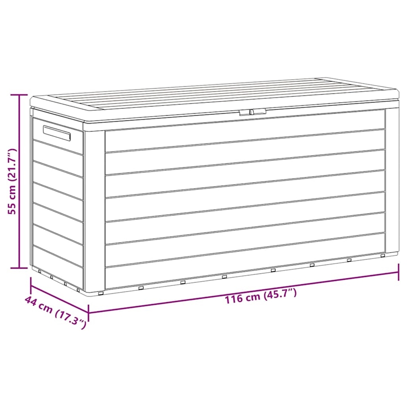 vidaXL Polypropylene Storage Box in Brown