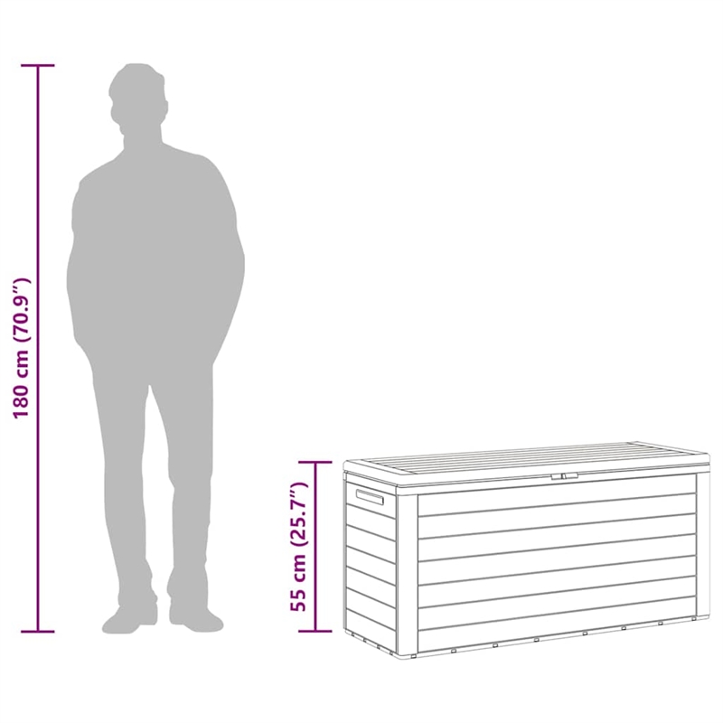 vidaXL Polypropylene Storage Box in Brown