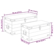 vidaXL Multiple Sizes Rough Mango Wood Storage Box in Brown
