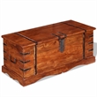vidaXL Rectangular Storage Chest in Honey Brown Finish