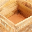 vidaXL Solid Reclaimed Wood Storage Chest with White Seat Cotton in Brown