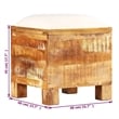 vidaXL Solid Reclaimed Wood Storage Chest with White Seat Cotton in Brown