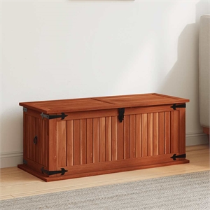 vidaXL Solid Acacia Wood MDF Storage Chest in Brown