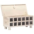 vidaXL Solid Acacia Wood Storage Box in White