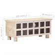 vidaXL Solid Acacia Wood Storage Box in White