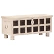 vidaXL Solid Acacia Wood Storage Box in White