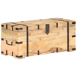 vidaXL Large Rectangular Rustic Solid Mango Wood Chest in Brown