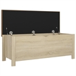 vidaXL Engineered Wood Storage Box with Faux Leather in Sonoma Oak
