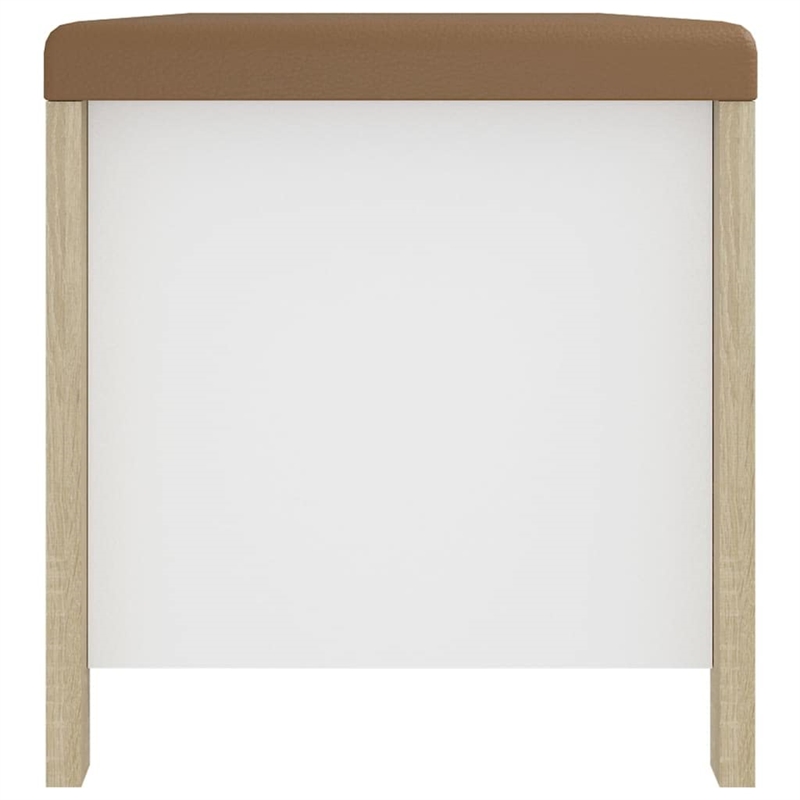 vidaXL Sonoma Oak Storage Box in White