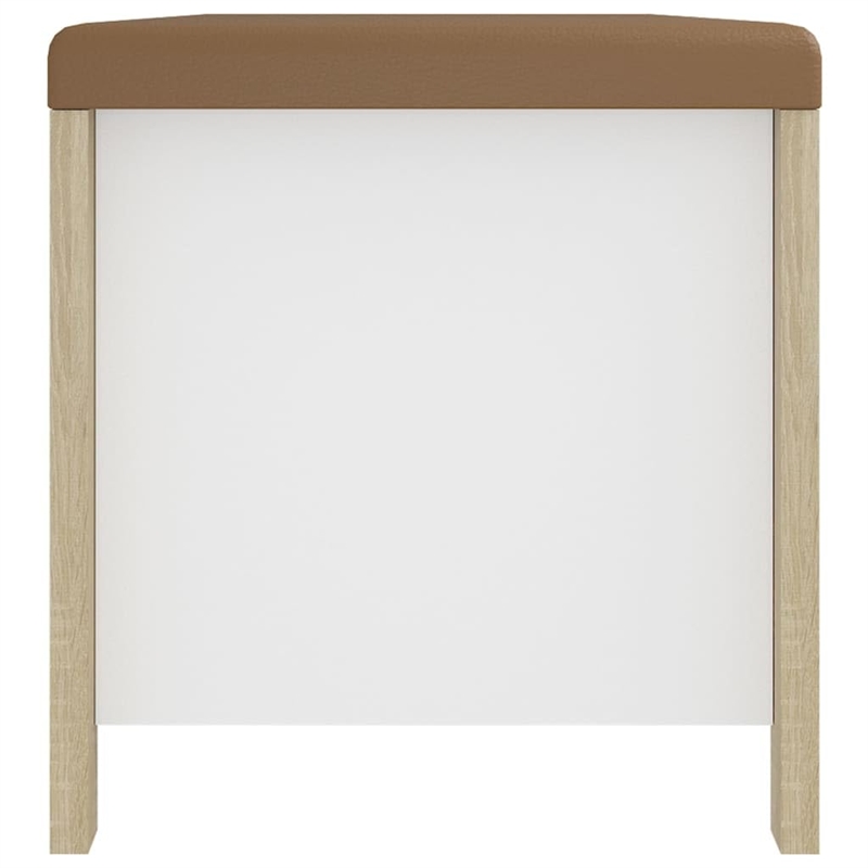 vidaXL Sonoma Oak Storage Box in White
