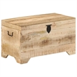 vidaXL Medium Solid Rough Mango Wood Storage Chest in Brown