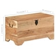 vidaXL Medium Solid Acacia Wood Storage Chest in Brown