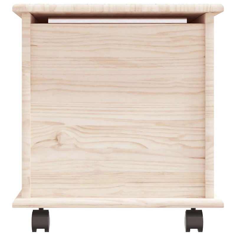 vidaXL Medium Solid Pine Wood Storage Chest in Natural