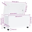 vidaXL Solid Pine Wood Storage Chest in White