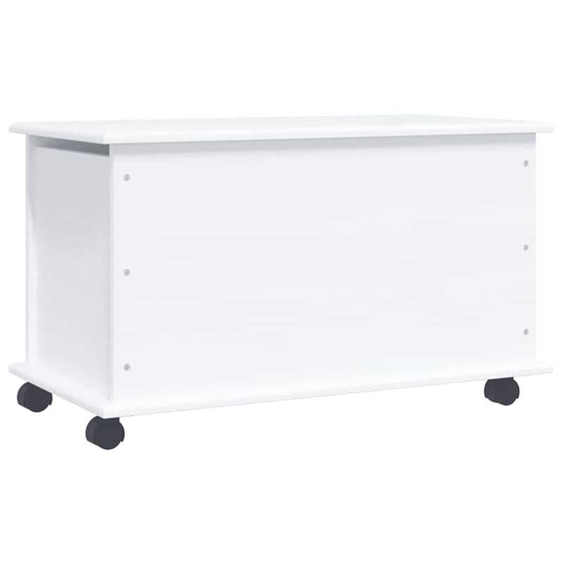 vidaXL Solid Pine Wood Storage Chest in White
