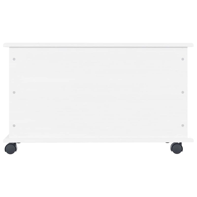 vidaXL Solid Pine Wood Storage Chest in White