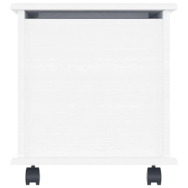 vidaXL Solid Pine Wood Storage Chest in White