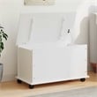 vidaXL Solid Pine Wood Storage Chest in White