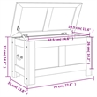 vidaXL Solid Acacia Wood and Engineered Wood Storage Chest in Brown