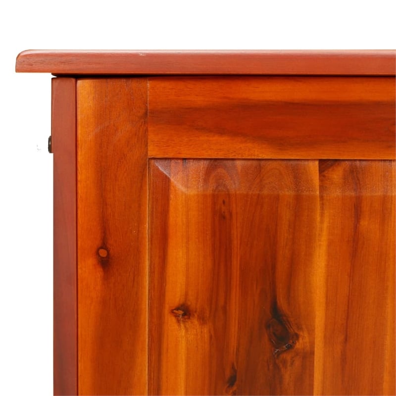 vidaXL Large Solid Acacia Wood and Engineered Wood Storage Chest in Brown