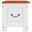 vidaXL Solid Acacia Wood Engineered wood Storage Chest in Brown and White