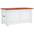 vidaXL Solid Acacia Wood and Engineered Wood Storage Chest in Brown and White