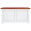 vidaXL Solid Acacia Wood and Engineered Wood Storage Chest in Brown and White