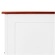 vidaXL Solid Acacia Wood and Engineered Wood Storage Chest in Brown and White