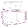 vidaXL Solid Acacia Wood and Engineered Wood Storage Chest in Brown and White