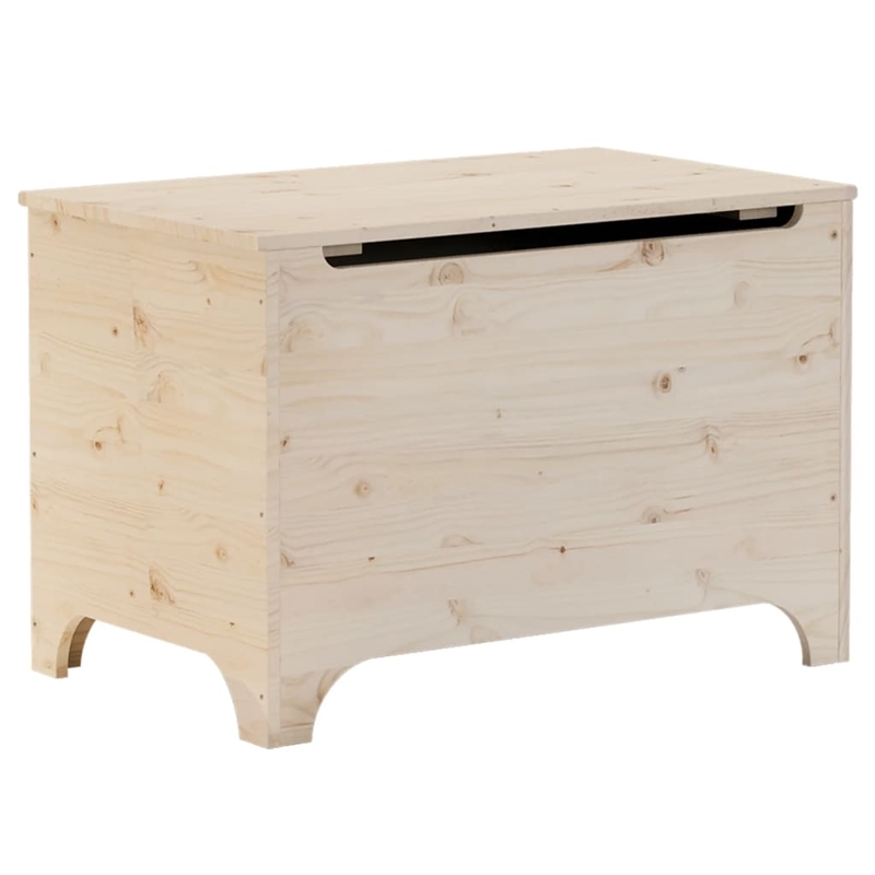 vidaXL Untreated Pine Wood Storage Box in Brown