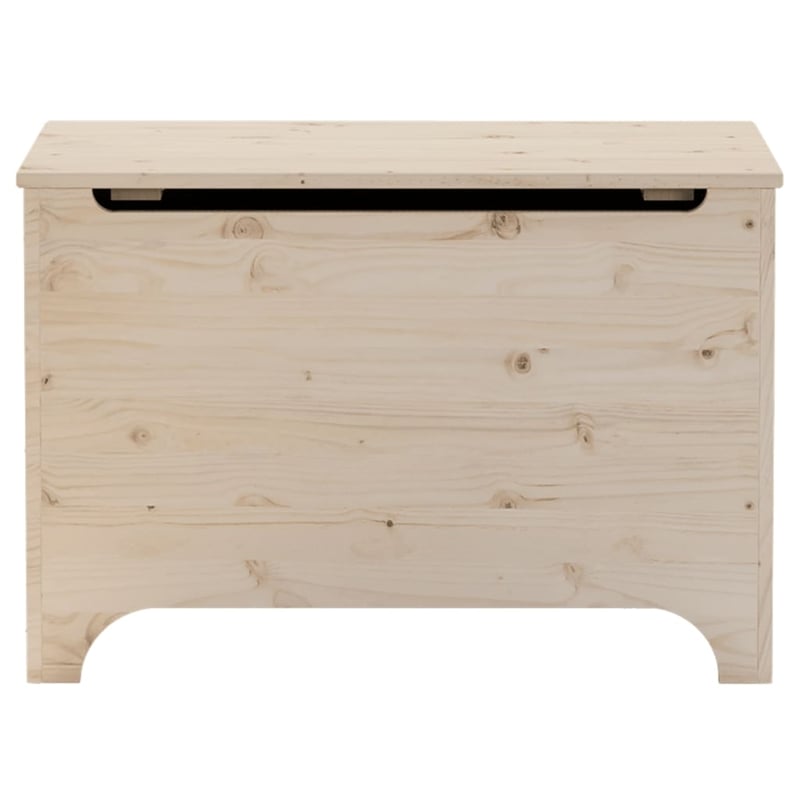vidaXL Untreated Pine Wood Storage Box in Brown