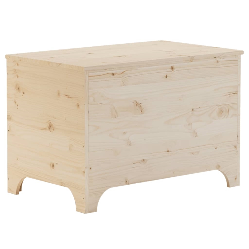 vidaXL Untreated Pine Wood Storage Box in Brown