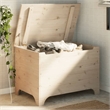 vidaXL Untreated Pine Wood Storage Box in Brown
