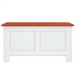 vidaXL Solid Acacia Wood and Engineered Wood Storage Chest in Brown and White