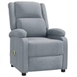 vidaXL Polyester Massage Chair in Light Gray Fabric
