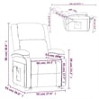 vidaXL Fabric Massage Chair in Light Gray