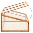 vidaXL Medium Solid Firwood with PC Board Greenhouse in Orange