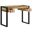 vidaXL Solid Reclaimed Wood Medium Computer Desk in Multicolor