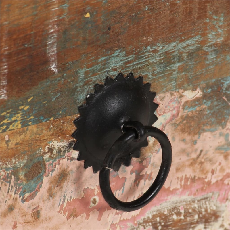 vidaXL Solid Reclaimed Wood Medium Computer Desk in Multicolor