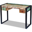 vidaXL Solid Reclaimed Wood Medium Computer Desk in Multicolor